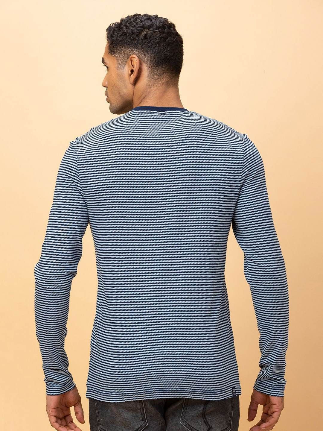 Being Human Pure Cotton Striped Pockets T-shirt