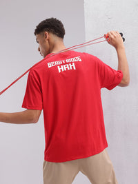 HRX by Hrithik Roshan Typography Printed Drop-Shoulder Sleeves Training T-shirt