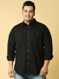 Thomas Scott Plus Size Cotton Premium Slim Fit Opaque Casual Shirt