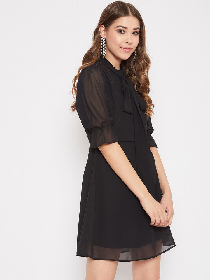 Berrylush Women Black Solid Shirt Dress