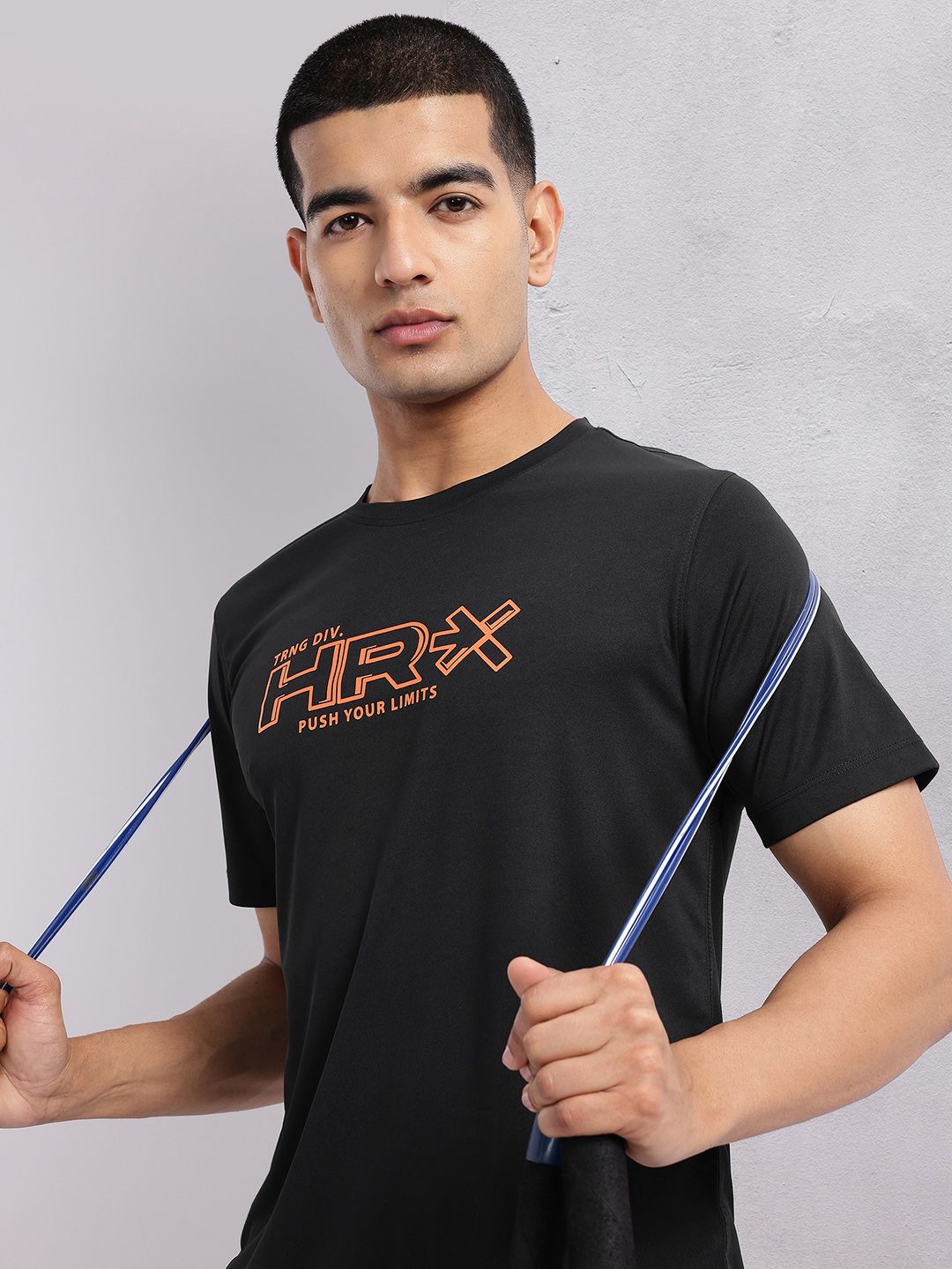 HRX by Hrithik Roshan Brand Logo Printed Rapid-Dry Training T-shirt