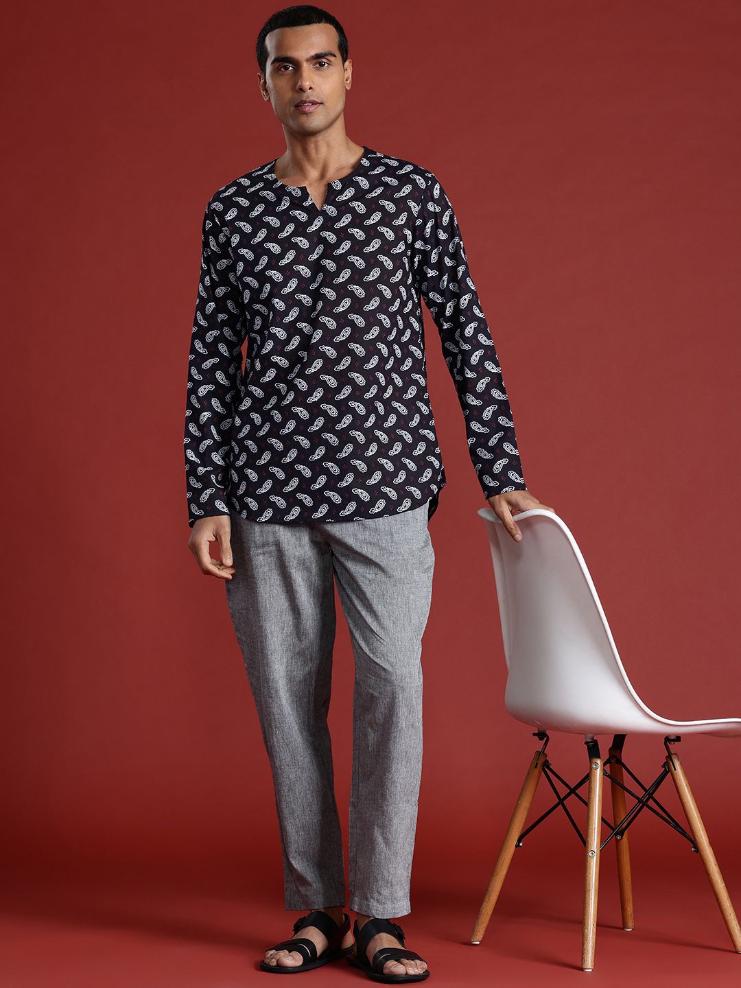 Anouk Ethnic Motifs Print Pure Cotton Kurta