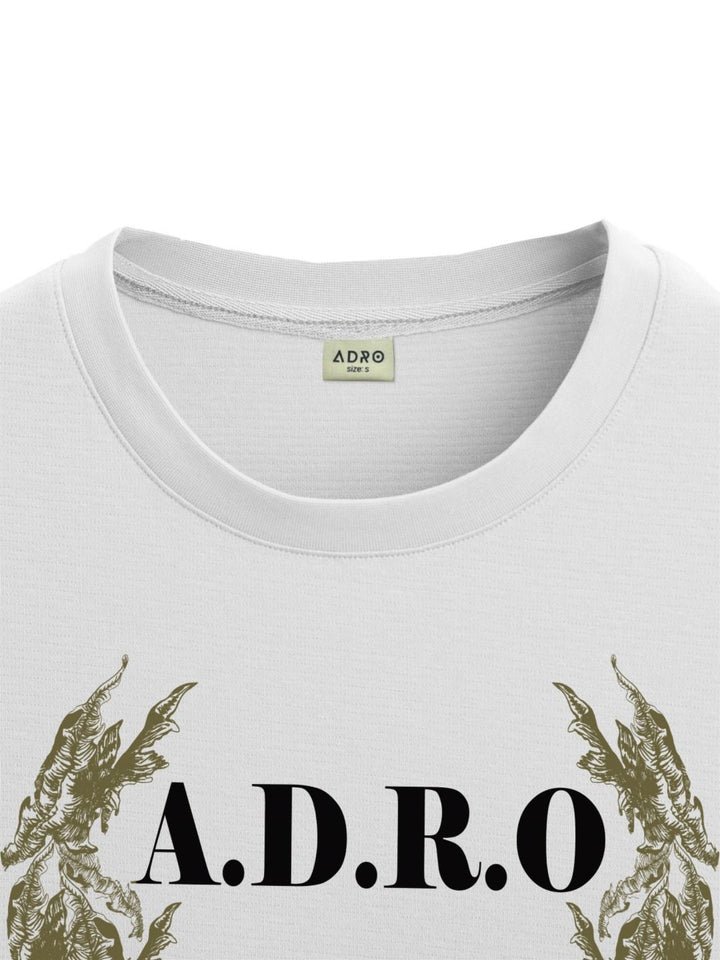 ADRO Lelaki Grafik Bercetak T-Shirt Bersaiz Besar Kapas Leher Bulat