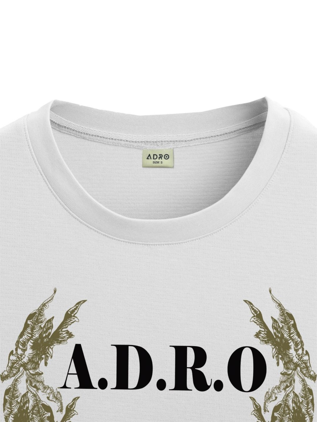 ADRO Lelaki Grafik Bercetak T-Shirt Bersaiz Besar Kapas Leher Bulat