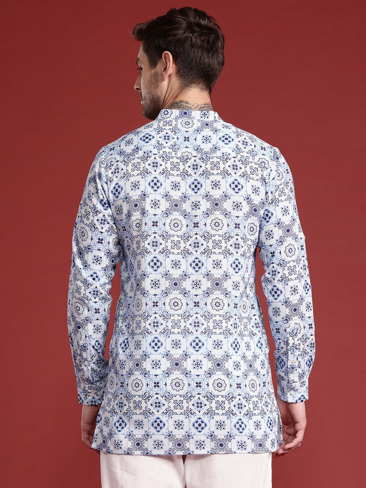 Anouk Band Collar Ethnic Motifs Printed Kurta