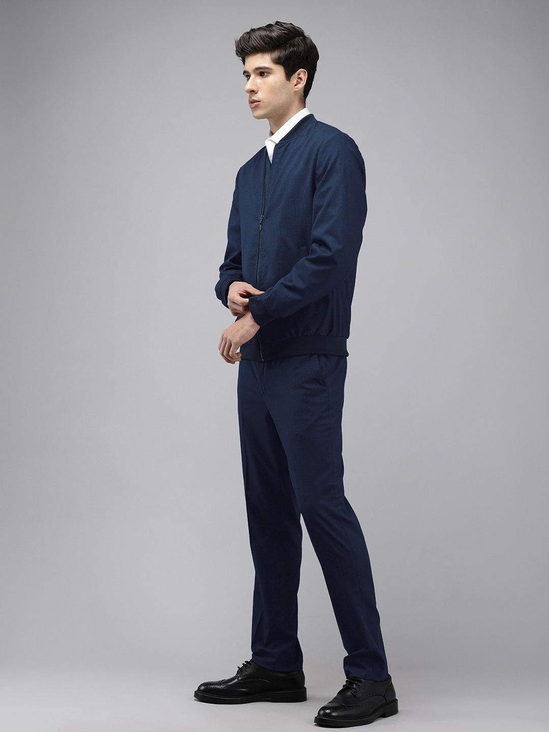 Park Avenue Checked Neo Fit 2 Piece Formal Suits