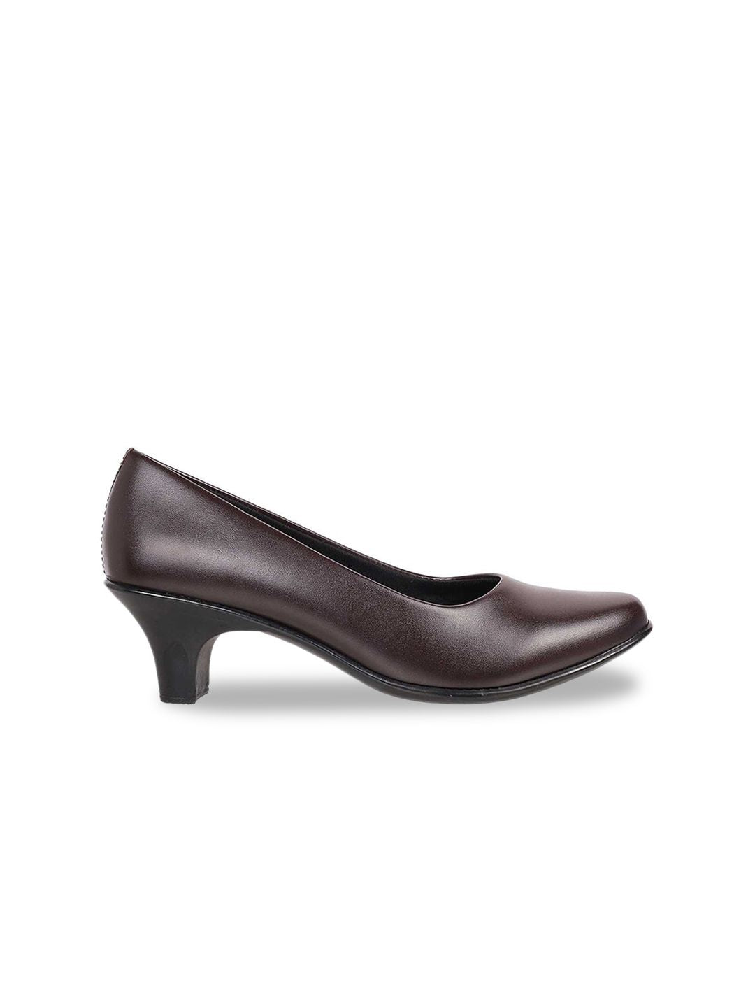 Metro Woman Brown Block Pumps