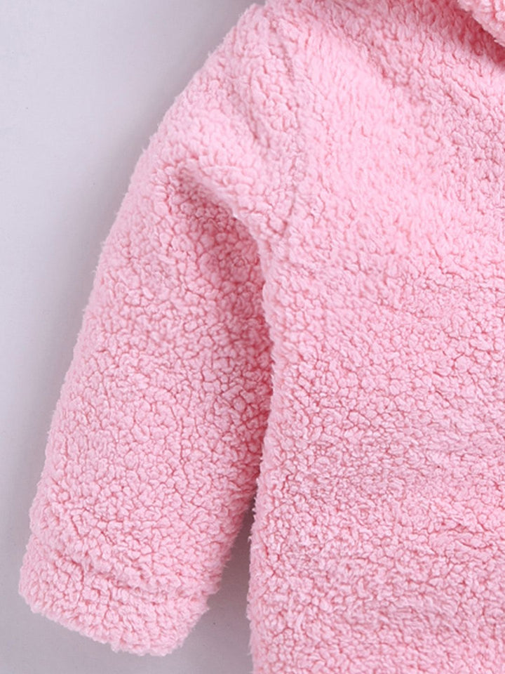 Moms Love Infant Girls Sherpa Finish Pure Cotton Hooded Tailored Jacket