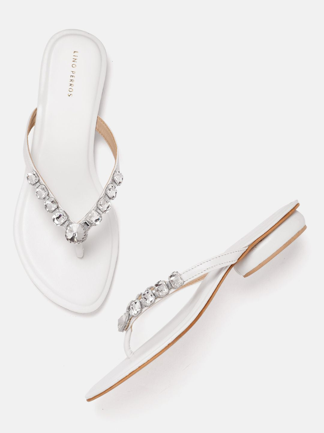 Lino Perros Women Embellished Open Toe Flats