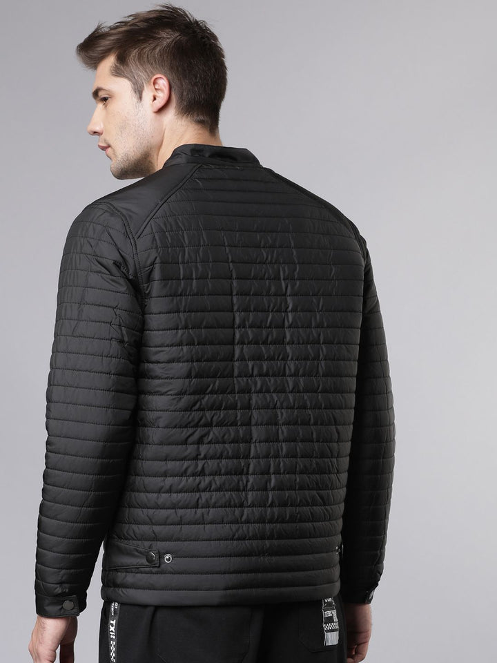HIGHLANDER Men Black Solid Padded Jacket