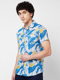 SPYKAR Floral Printed Cotton Casual Shirt