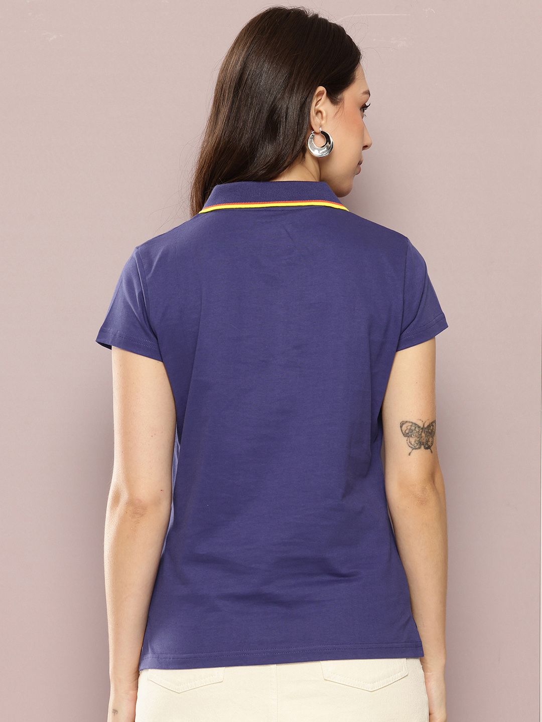 DILLINGER Women's Regular Fit Badge Embroidery Polo Tshirt