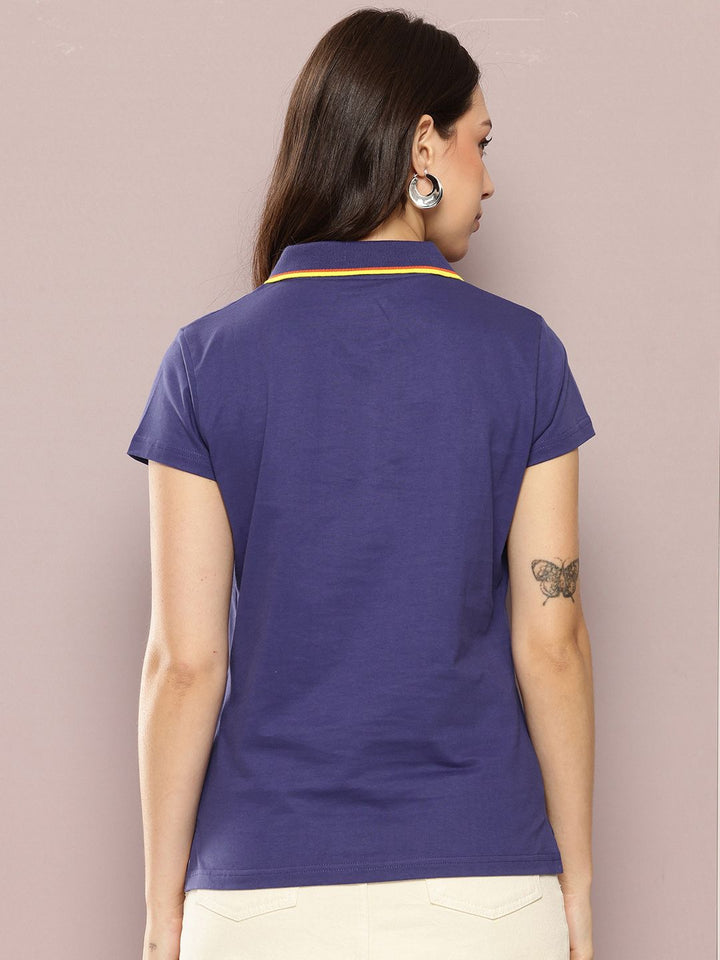 DILLINGER Women's Regular Fit Badge Embroidery Polo Tshirt