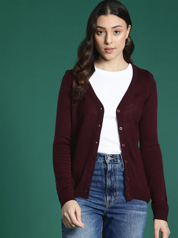 DressBerry Knitted Longline Acrylic Cardigan Sweater