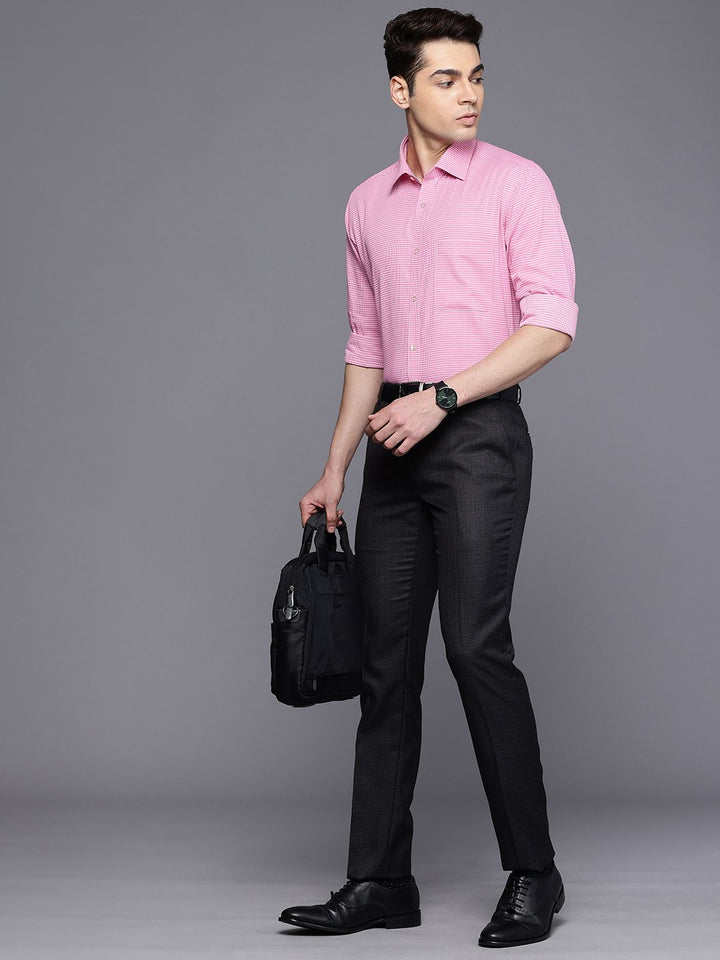 Raymond Pure Cotton Slim Fit Textured Formal Shirt