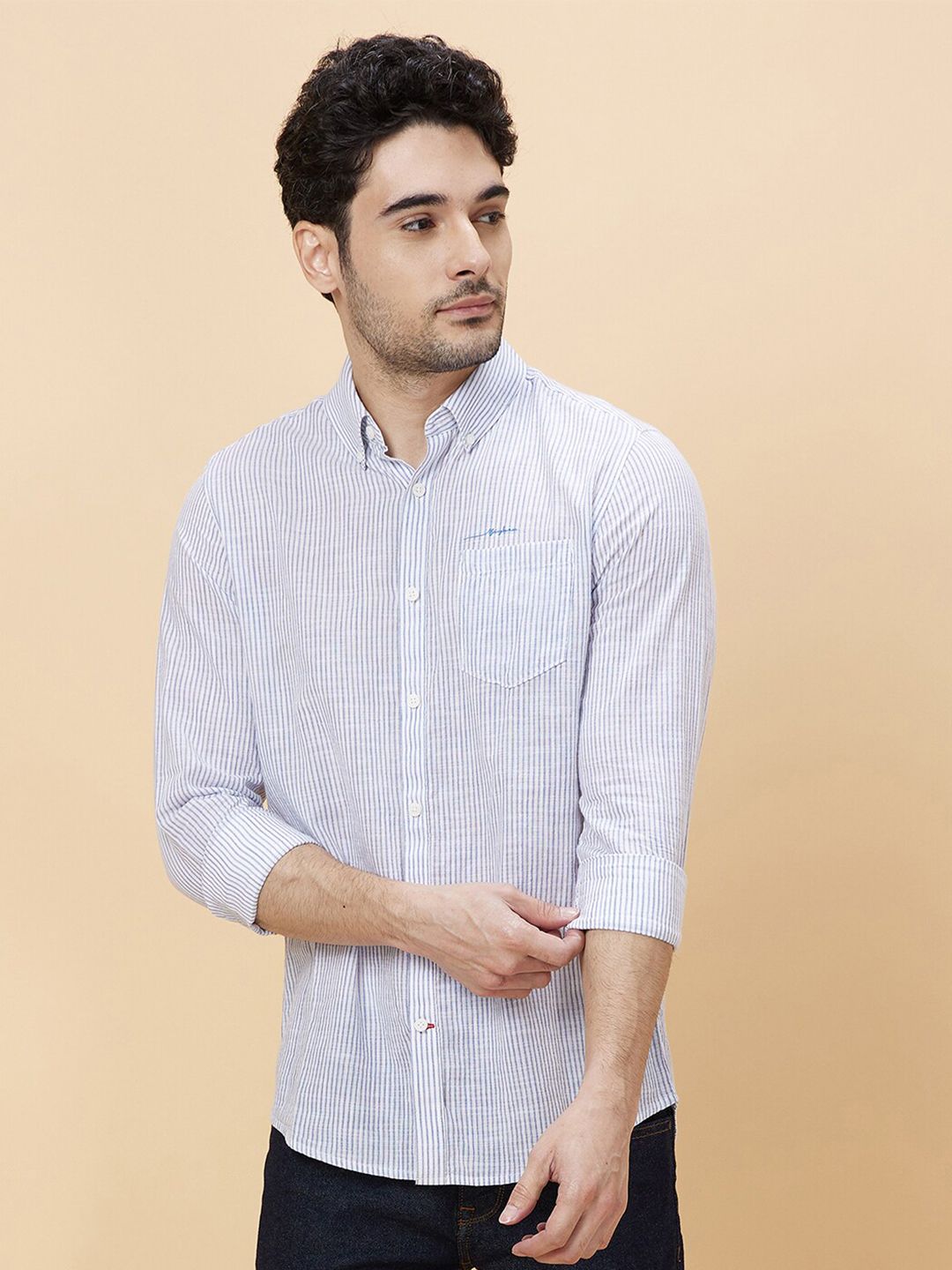 Being Human Slim Fit Micro Checks Casual Shirt
