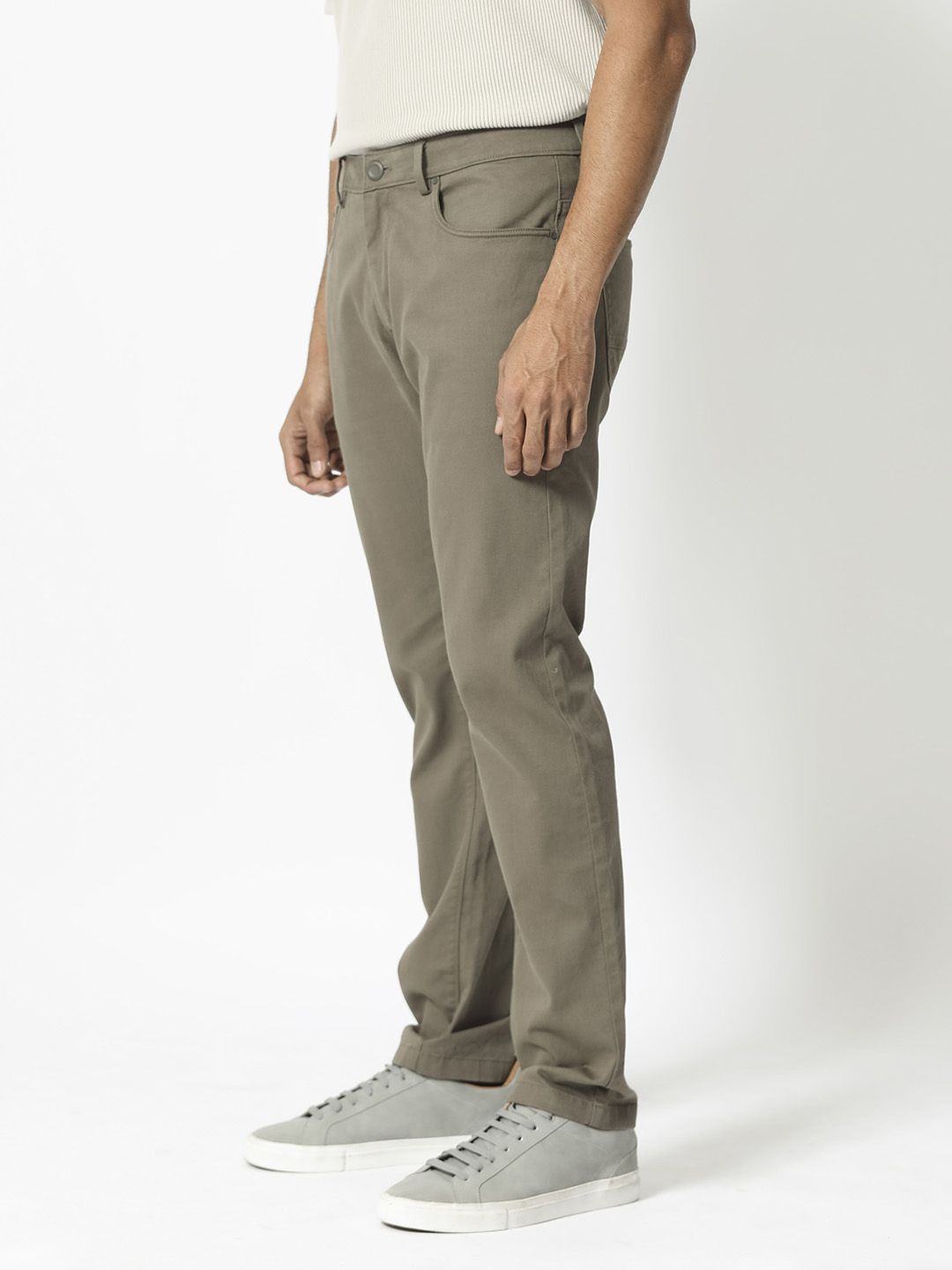 RARE RABBIT Men Poke-2 Mid Rise Slim Fit Cotton Trouser