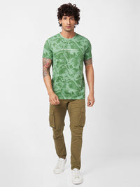 SPYKAR Abstract Printed Cotton T-Shirt