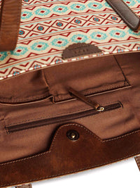 TEAL BY CHUMBAK Floral Printed Structured Handheld Bag