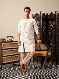 House of Pataudi Floral Printed Rozana Kurta