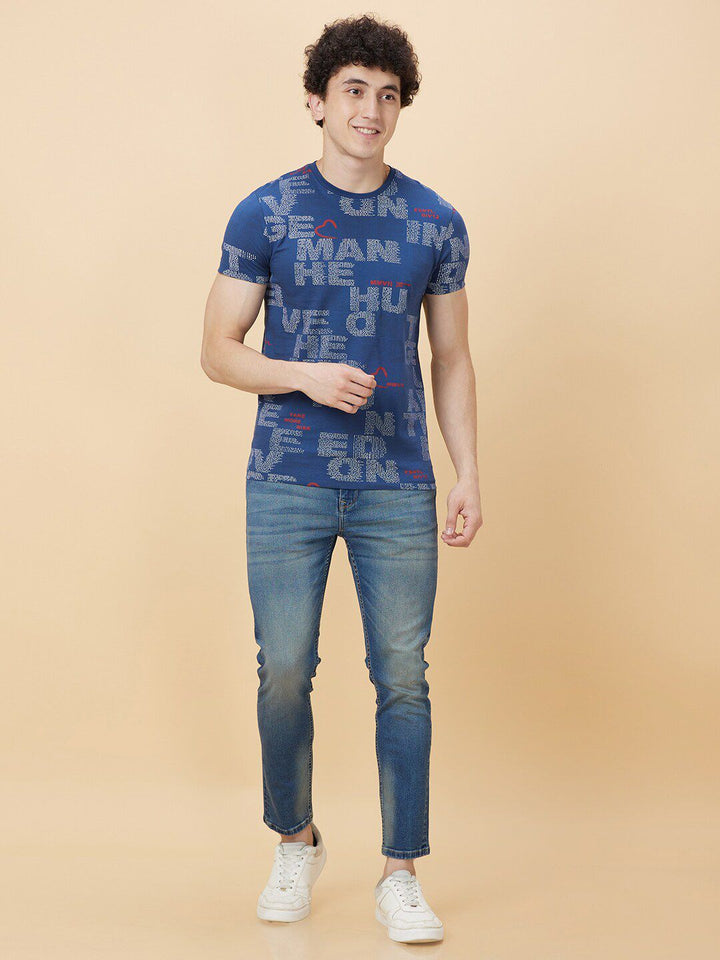 Being Human Typography Printed Round Neck Short Sleeves T-shirt