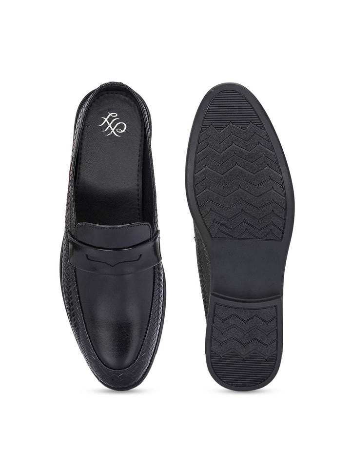 House of Pataudi Men Round Toe Formal Slip On Shoes