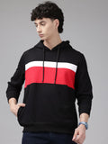 Park Avenue Striped Hooded Slim Fit Sweatshirt