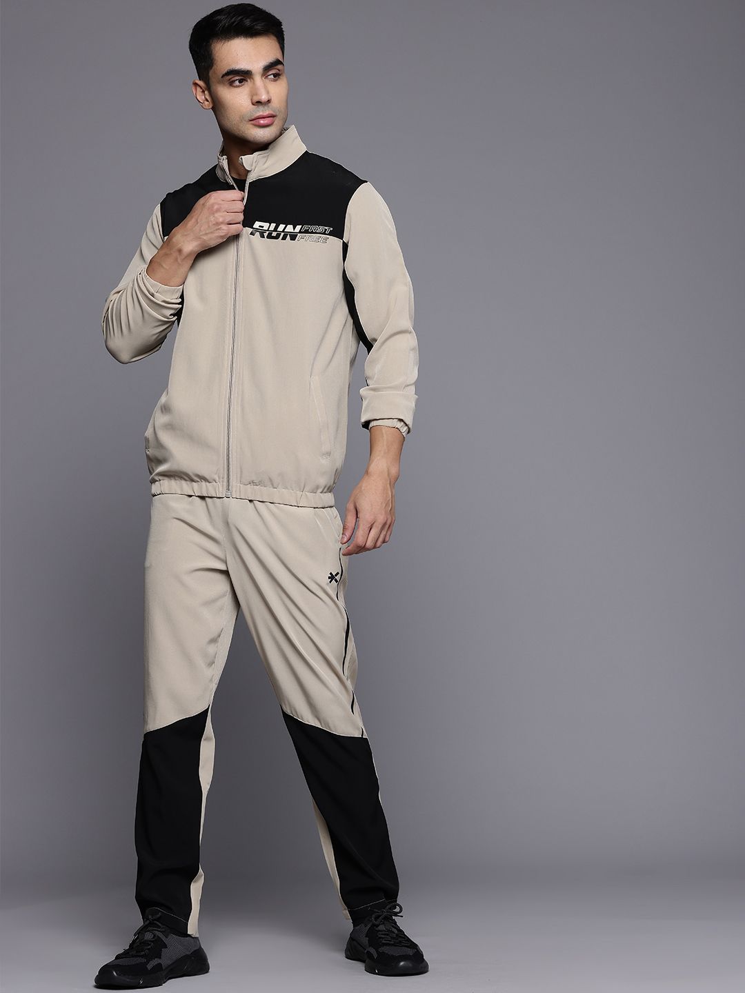 HRX by Hrithik Roshan Rapid-Dry Colourblock Running Tracksuit