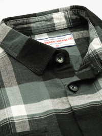 The Indian Garage Co Men Regular Fit Checkered Double Flap Casual Shirt
