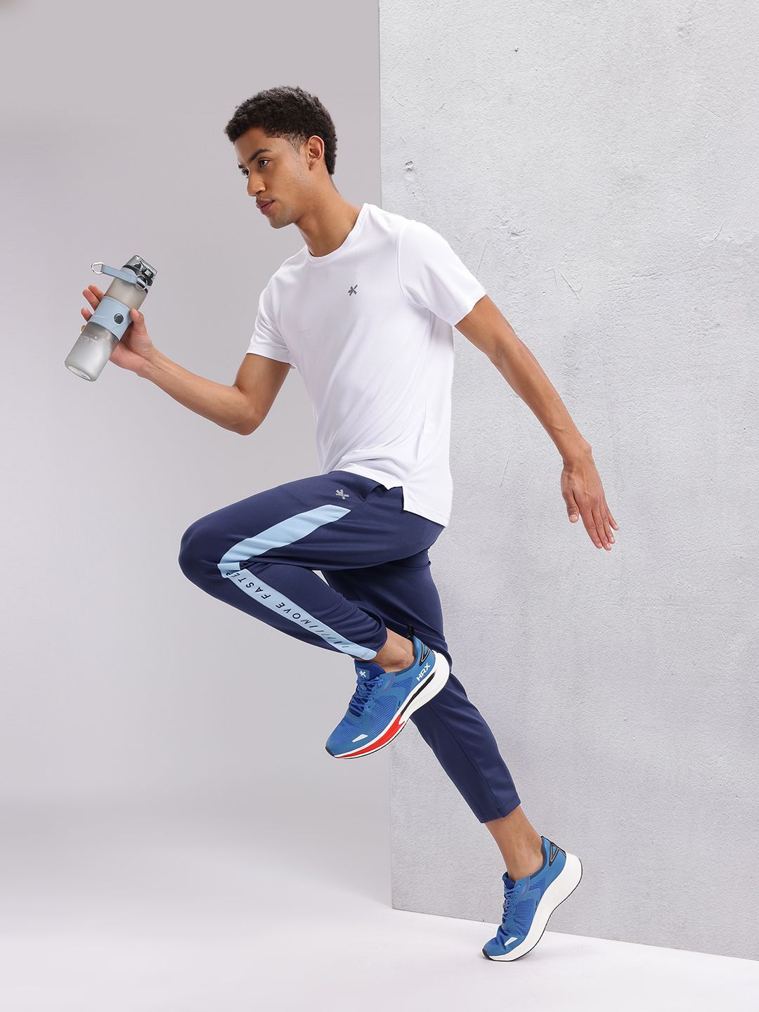 HRX by Hrithik Roshan Men Contrast Taping Rapid-Dry Running Track Pants
