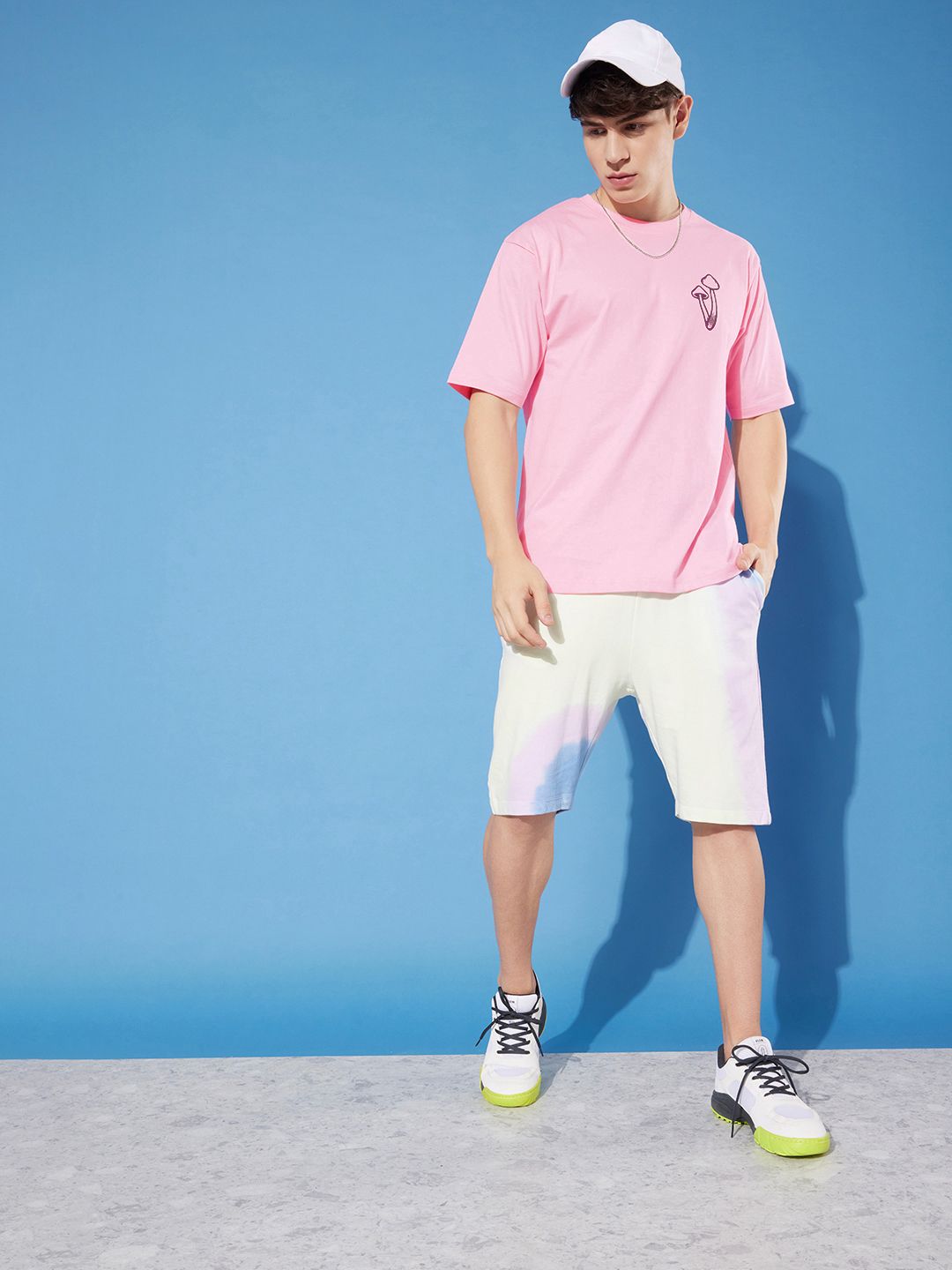 Difference of Opinion Men Pure Cotton Printed Oversized T-shirt