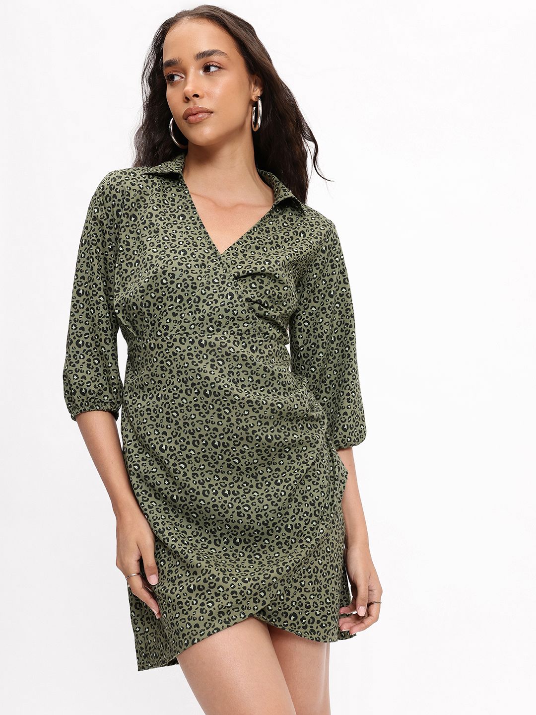 DressBerry Fierce Femme Animal Print Wrap Dress