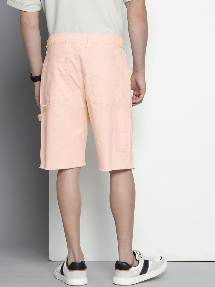 The Indian Garage Co. Men Relaxed Fit Pure Cotton Cargo Shorts