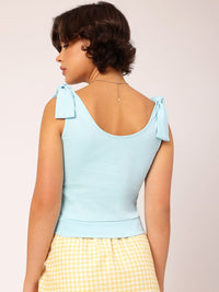 DressBerry Cutesy Tie-Ups Strappy Fitted Top