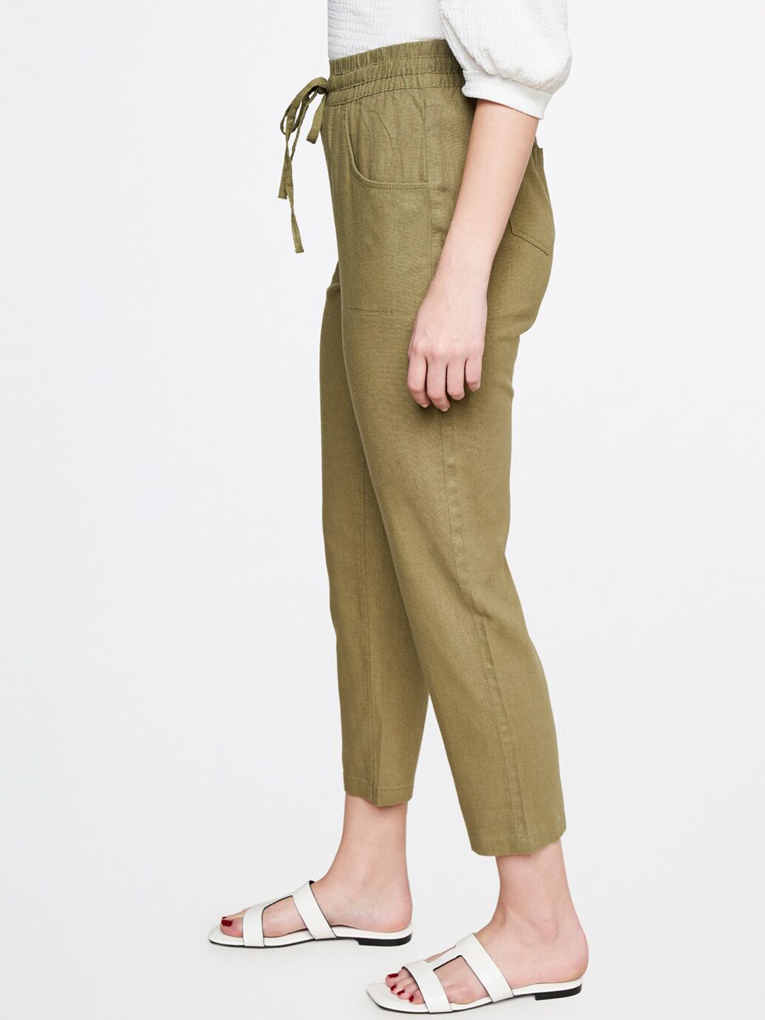 AND Women Mid Rise Tapered Fit Trousers