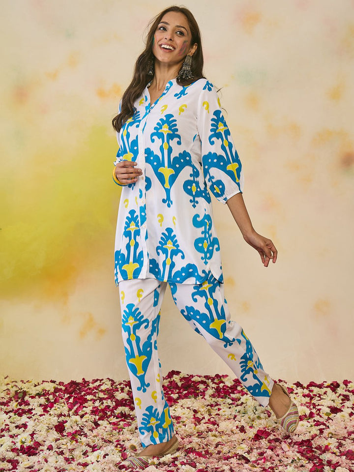 Indo Era Women Printed Regular Kurti with Trousers
