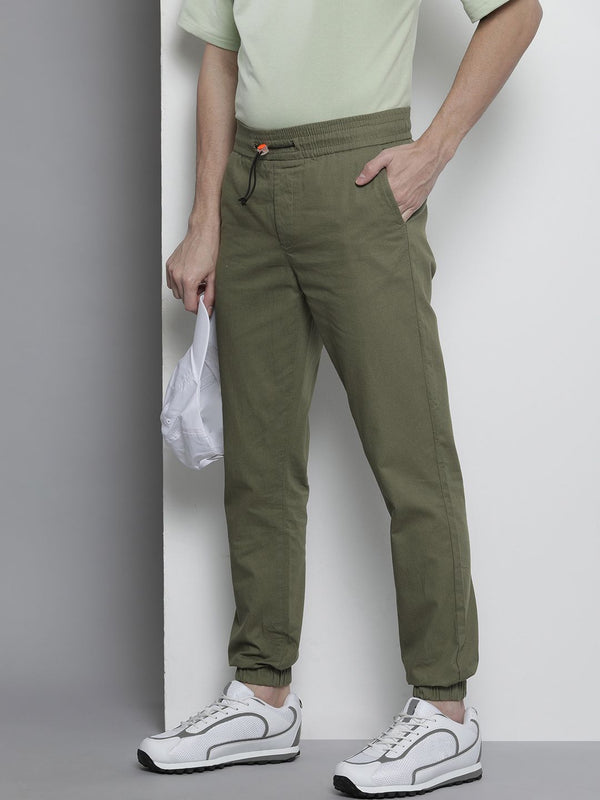 The Indian Garage Co Men Mid-Rise Slim Fit Joggers