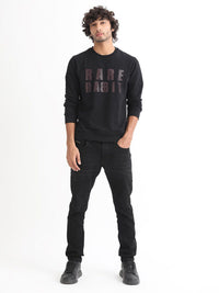 RARE RABBIT Men Marcia Typography Printed Sweatshirt