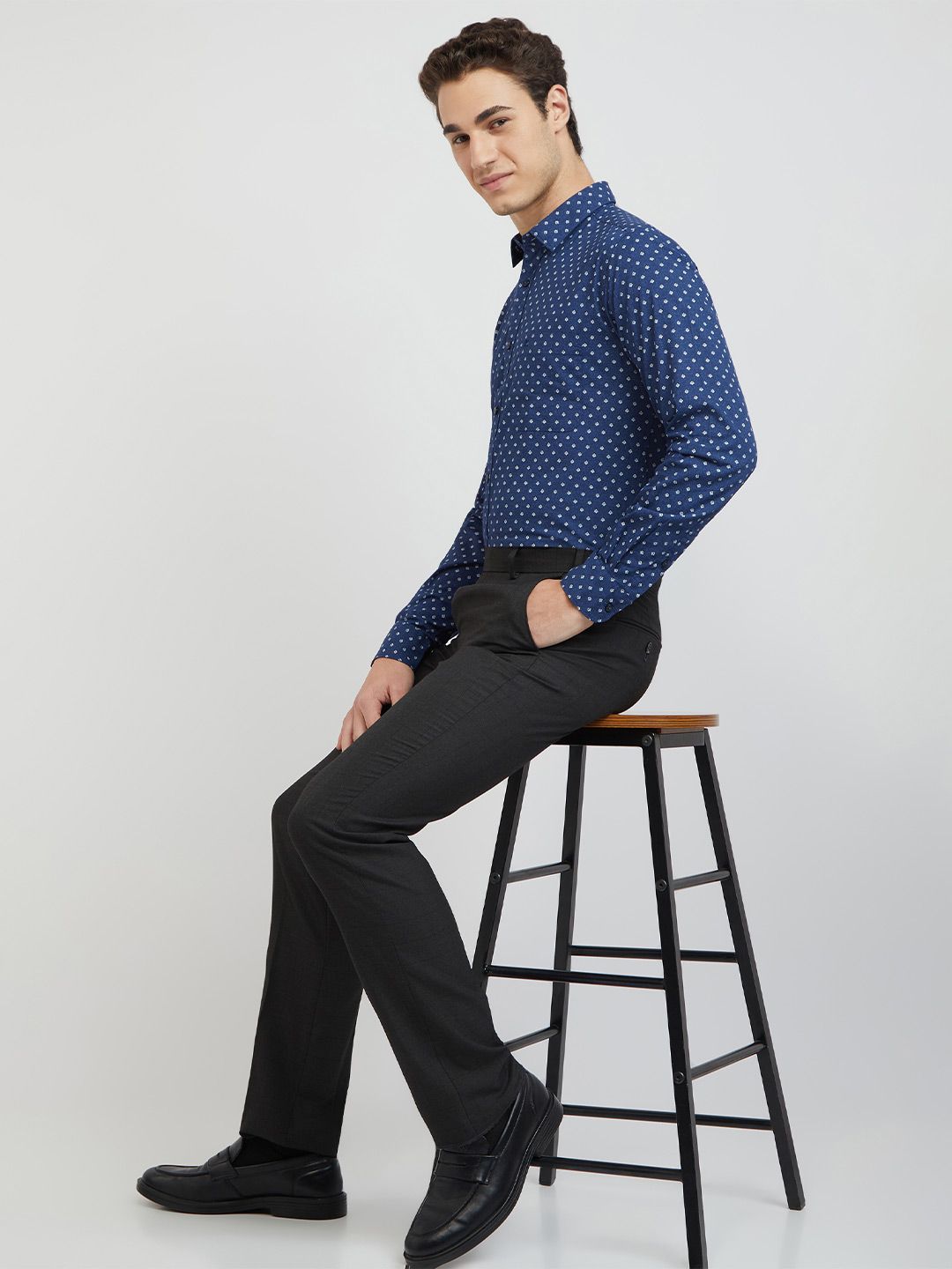 Raymond Men Pure Cotton Slim Fit Printed Casual Shirt