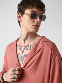 VASTRADO Men Classic Solid Cuban Collar Casual Shirt
