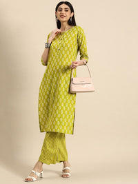 Anouk Ethnic Motifs Printed Pure Cotton Kurta With Palazzos