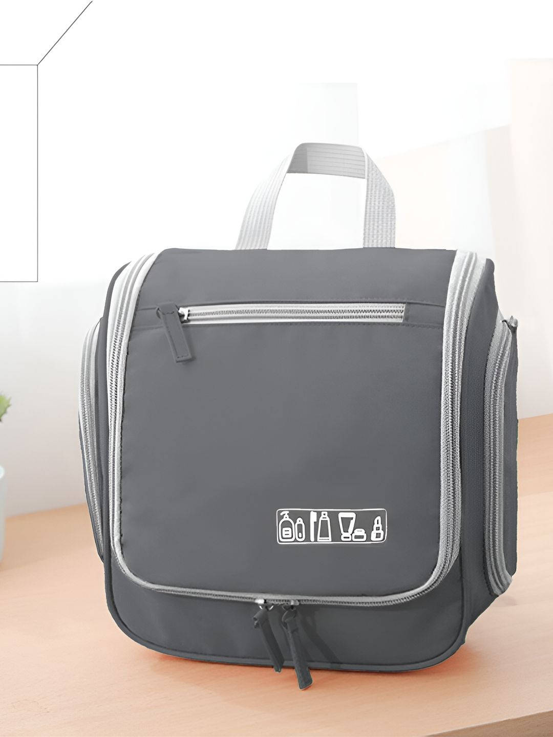 Cortina Grey Water Resistant Makeup Organiser