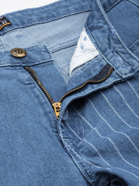 Garage Co Indian Lelaki Lurus Fit Printed Regangan Seluar Jeans