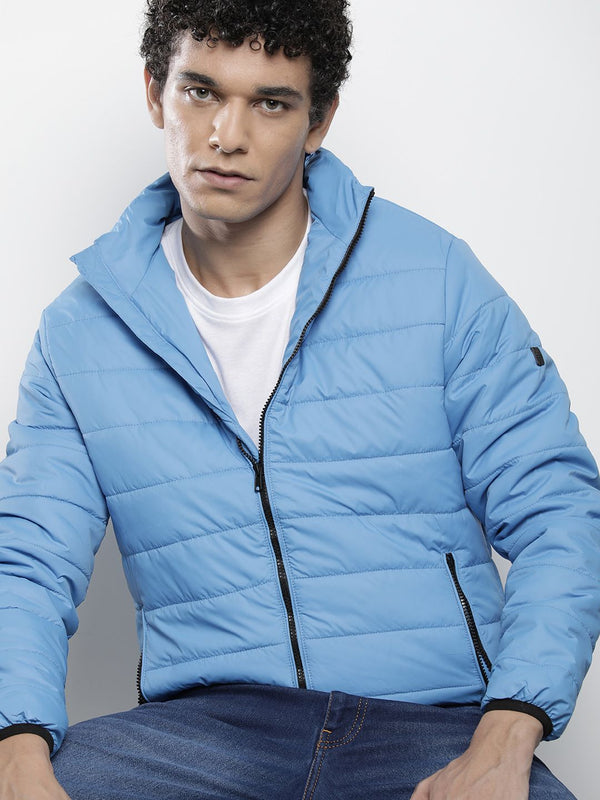 The Indian Garage Co Men Zip-Front Puffer Jacket with Zip Pockets
