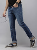 Spykar Men Slim sesuai dengan jeans yang boleh diperbaharui dengan cahaya rendah