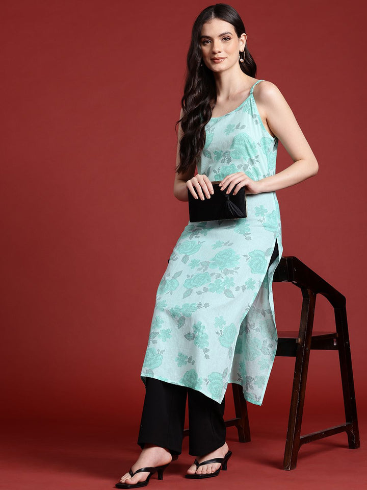 Anouk Pure Cotton Floral Printed Kurta