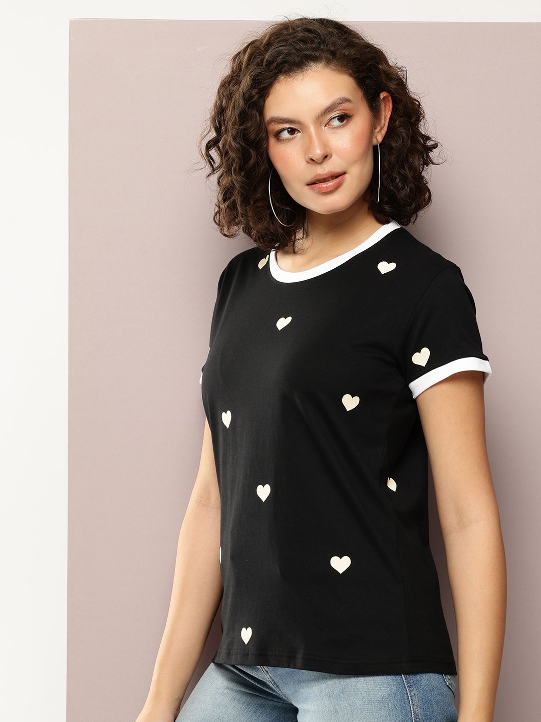 DILLINGER Women Boxy Regular Printed Crew Neck Tshirt