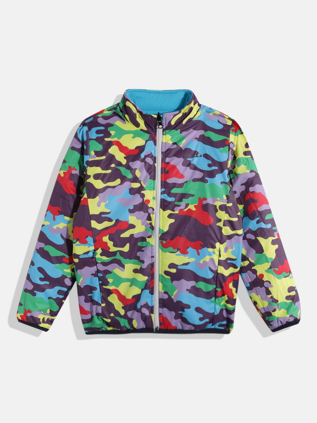 Monte Carlo Boys Camouflage & Colourblocked Reversible Padded Jacket