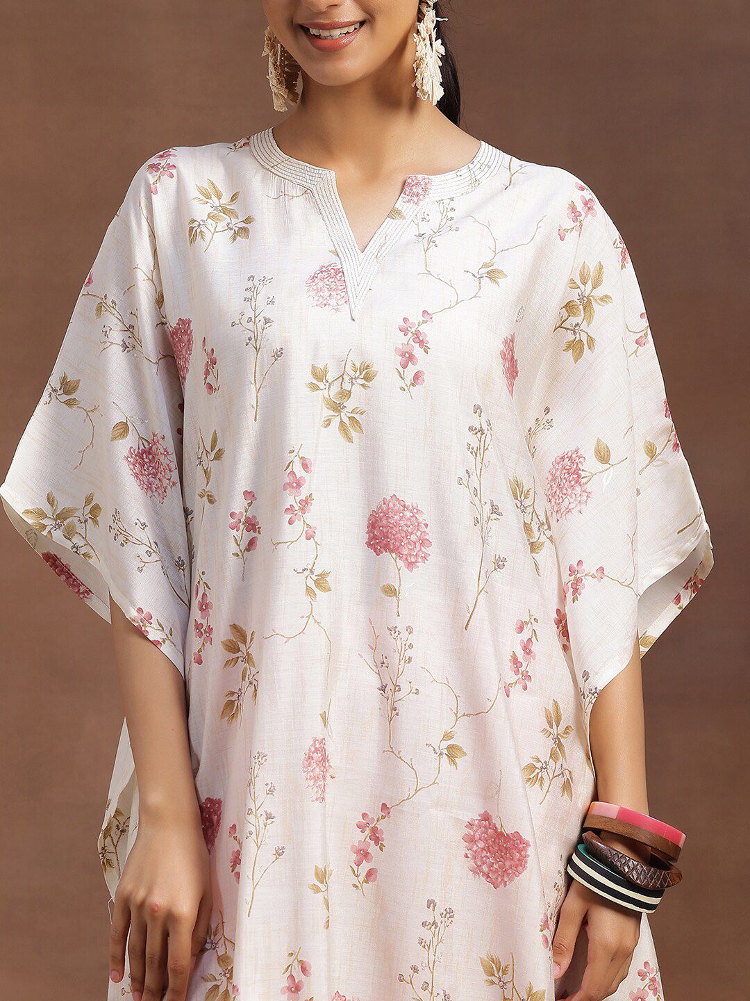 Libas Floral Printed Kimono Sleeves Tunic & Palazzo Co-Ords
