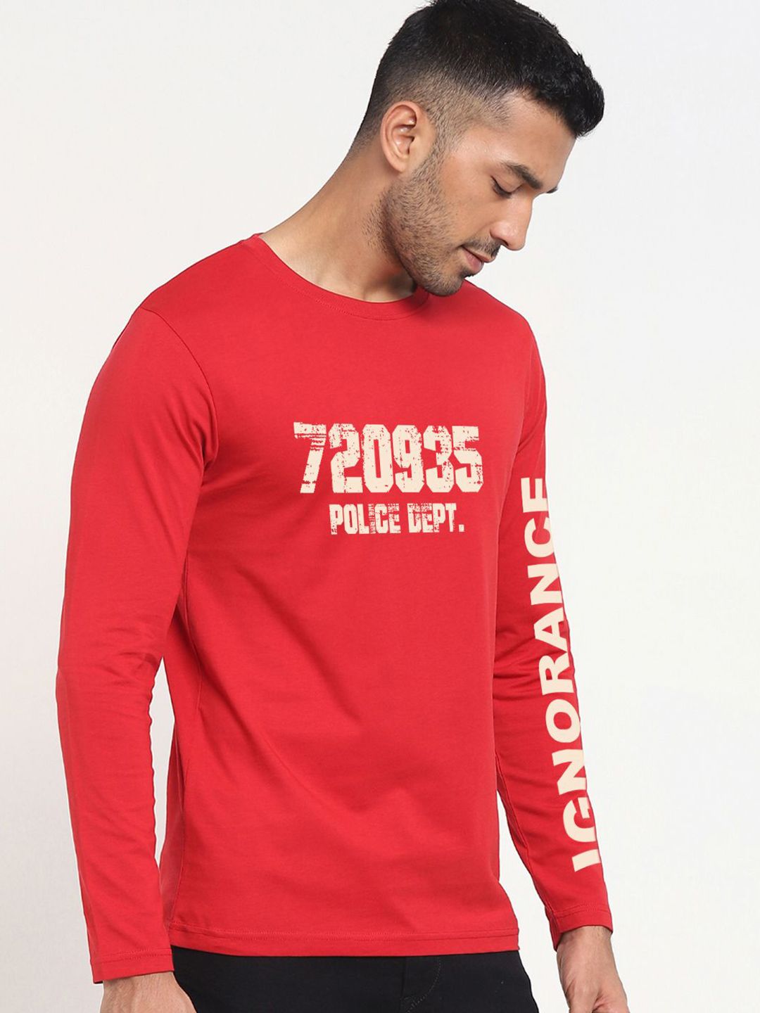 Bewakoof Men Typography Printed Round Neck Cotton T-shirt